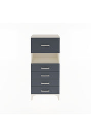 Arges Dolap Tek Raflı 5 Çekmeceli 60x30x134 Aytaşı-Antrasit