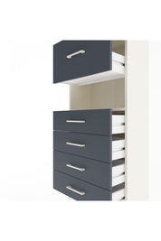 Arges Dolap Tek Raflı 5 Çekmeceli 60x30x134 Aytaşı-Antrasit