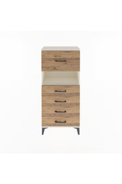 Arges Dolap Tek Raflı 5 Çekmeceli 60x30x134 Aytaşı-Çam