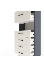 Arges Dolap Tek Raflı 5 Çekmeceli 60x30x134 Antrasit-Aytaşı