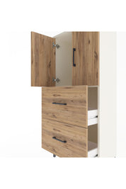 Arges Dolap Tek Raflı 2 Çekmeceli 2 Kapaklı 60x30x134 Aytaşı-Çam