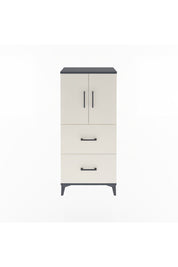 Arges Dolap Tek Raflı 2 Çekmeceli 2 Kapaklı 60x30x134 Antrasit-Aytaşı