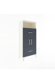 Arges Dolap 2 Raflı 2 Çekmeceli 2 Kapaklı 60x30x134 Aytaşı-Antrasit