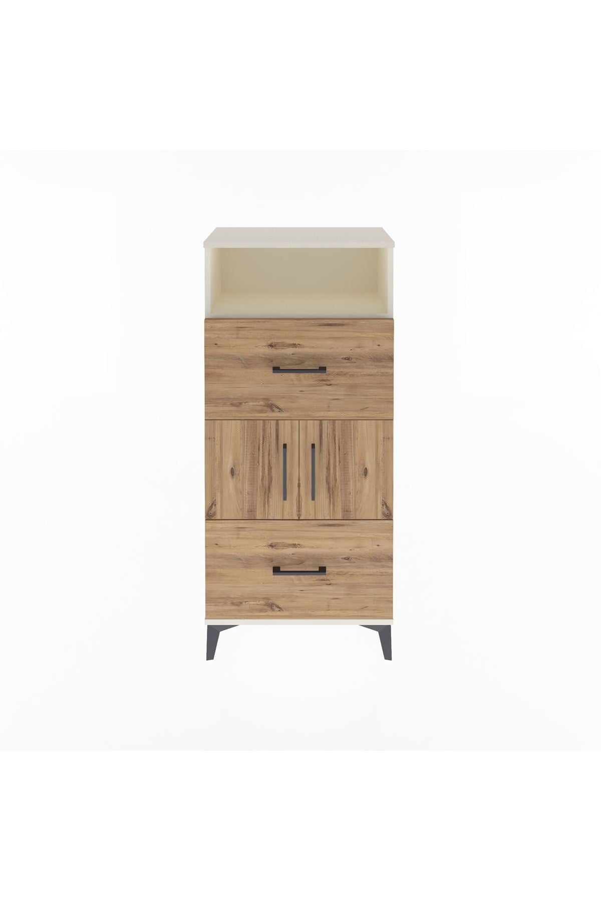Arges Dolap 2 Raflı 2 Çekmeceli 2 Kapaklı 60x30x134 Aytaşı-Çam