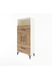 Arges Dolap 2 Raflı 2 Çekmeceli 2 Kapaklı 60x30x134 Aytaşı-Çam