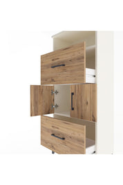 Arges Dolap 2 Raflı 2 Çekmeceli 2 Kapaklı 60x30x134 Aytaşı-Çam
