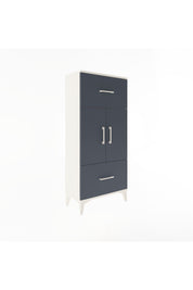 Arges Dolap 2 Raflı 2 Çekmeceli 2 Kapaklı 60x30x134 Aytaşı-Antrasit