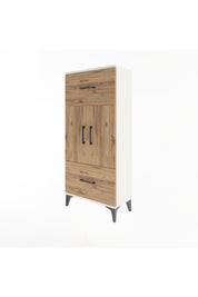 Arges Dolap 2 Raflı 2 Çekmeceli 2 Kapaklı 60x30x134 Aytaşı-Çam