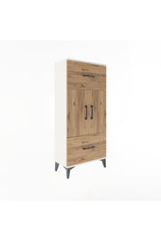 Arges Dolap 2 Raflı 2 Çekmeceli 2 Kapaklı 60x30x134 Aytaşı-Çam