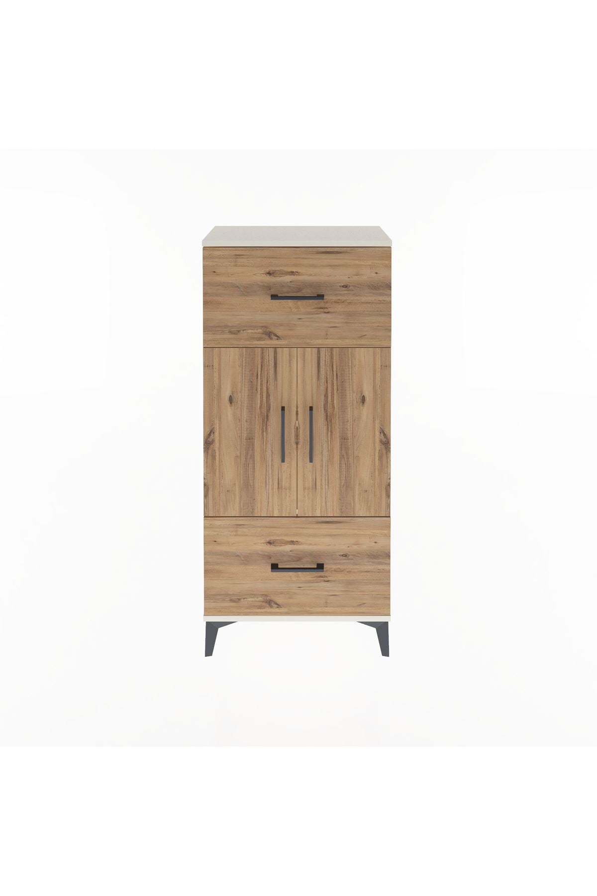 Arges Dolap 2 Raflı 2 Çekmeceli 2 Kapaklı 60x30x134 Aytaşı-Çam