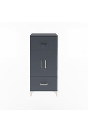 Arges Dolap 2 Raflı 2 Çekmeceli 2 Kapaklı 60x30x134 Antrasit-Antrasit