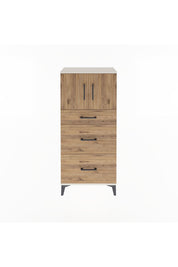 Arges Dolap Tek Raflı 3 Çekmeceli 2 Kapaklı 60x30x134 Aytaşı-Çam