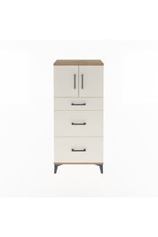 Arges Dolap Tek Raflı 3 Çekmeceli 2 Kapaklı 60x30x134 Çam-Aytaşı