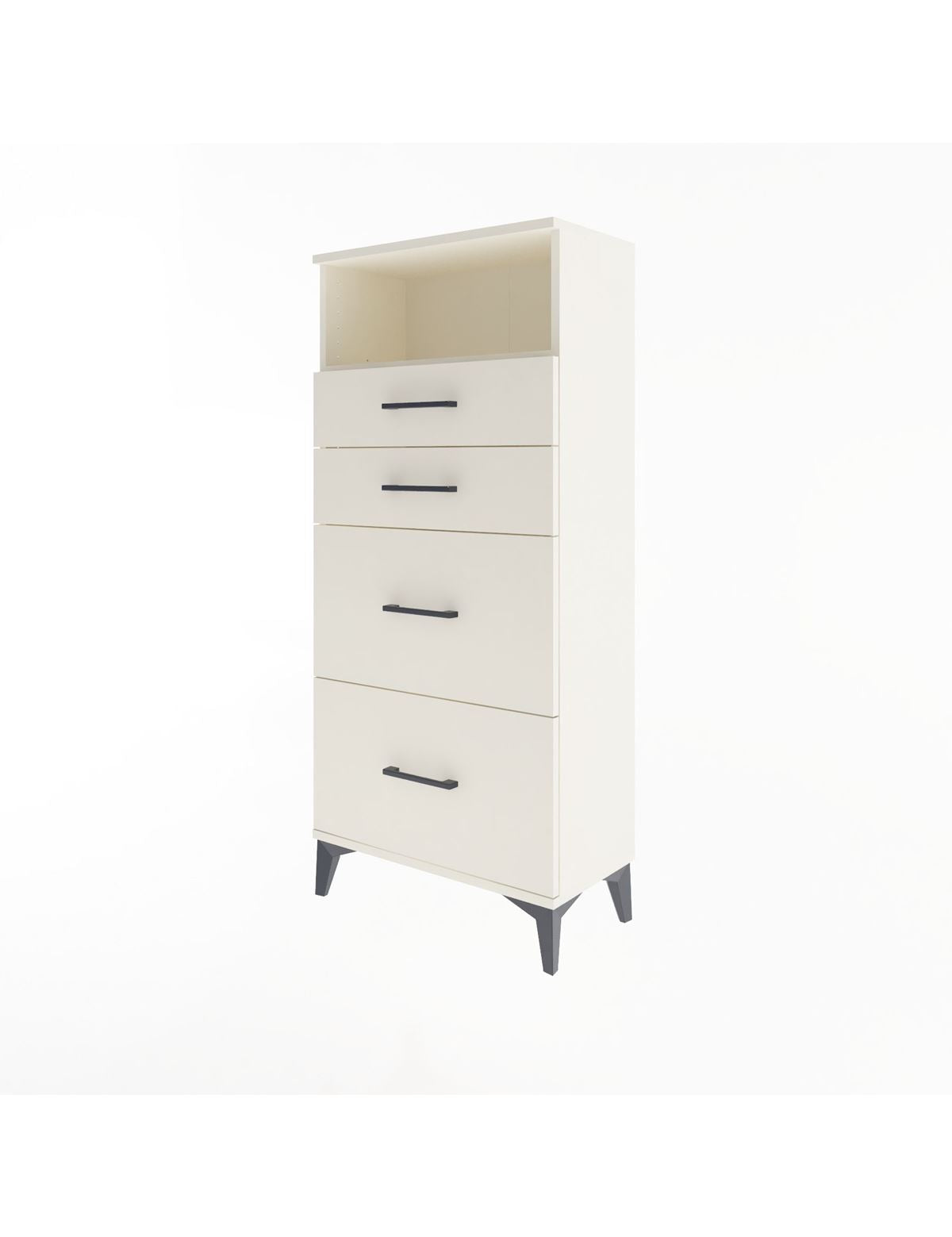 Arges Dolap Tek Raflı 4 Çekmeceli 60x30x134 - S17M101V1A