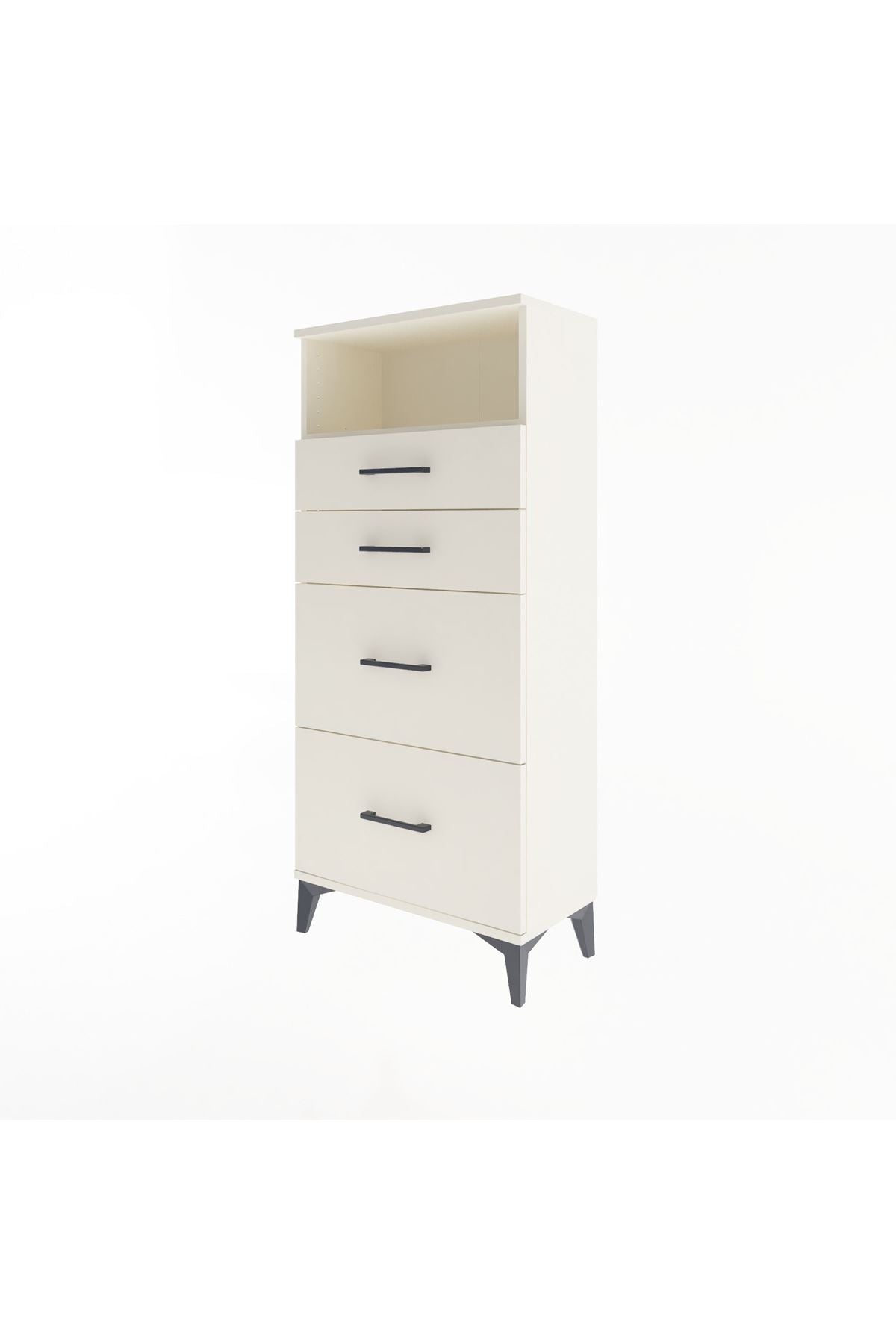 Arges Dolap Tek Raflı 4 Çekmeceli 60x30x134 Aytaşı-Aytaşı