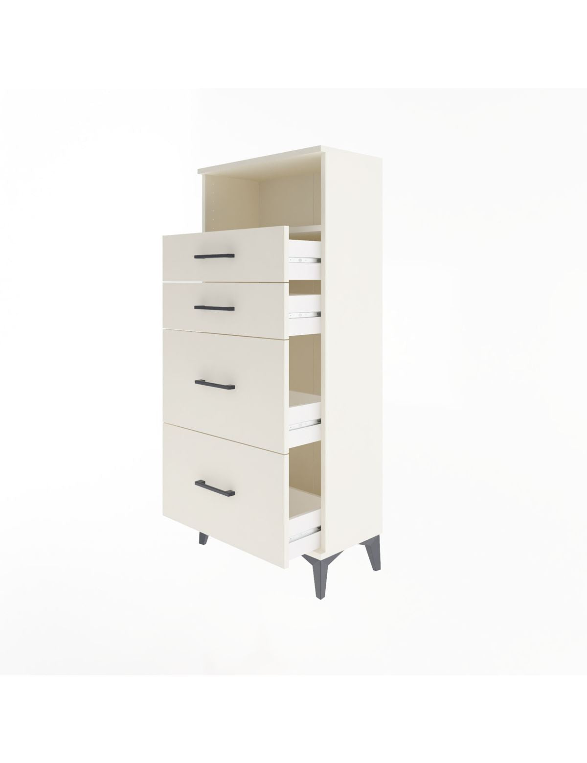 Arges Dolap Tek Raflı 4 Çekmeceli 60x30x134 - S17M101V1A