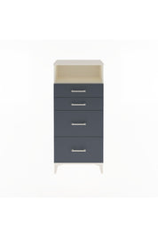 Arges Dolap Tek Raflı 4 Çekmeceli 60x30x134 Aytaşı-Antrasit