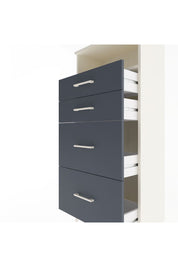 Arges Dolap Tek Raflı 4 Çekmeceli 60x30x134 Aytaşı-Antrasit