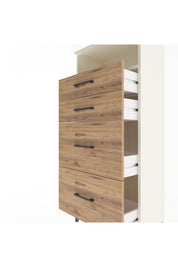 Arges Dolap Tek Raflı 4 Çekmeceli 60x30x134 Aytaşı-Çam