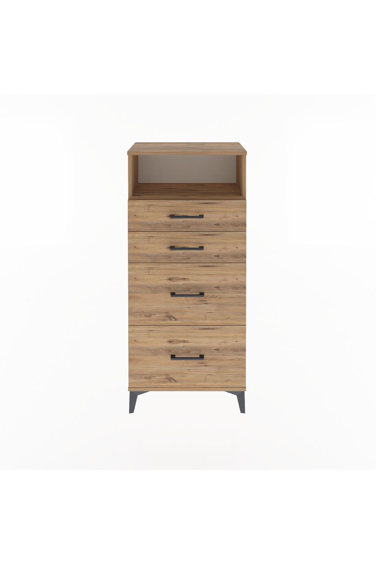 Arges Dolap Tek Raflı 4 Çekmeceli 60x30x134 - S17M101V9A