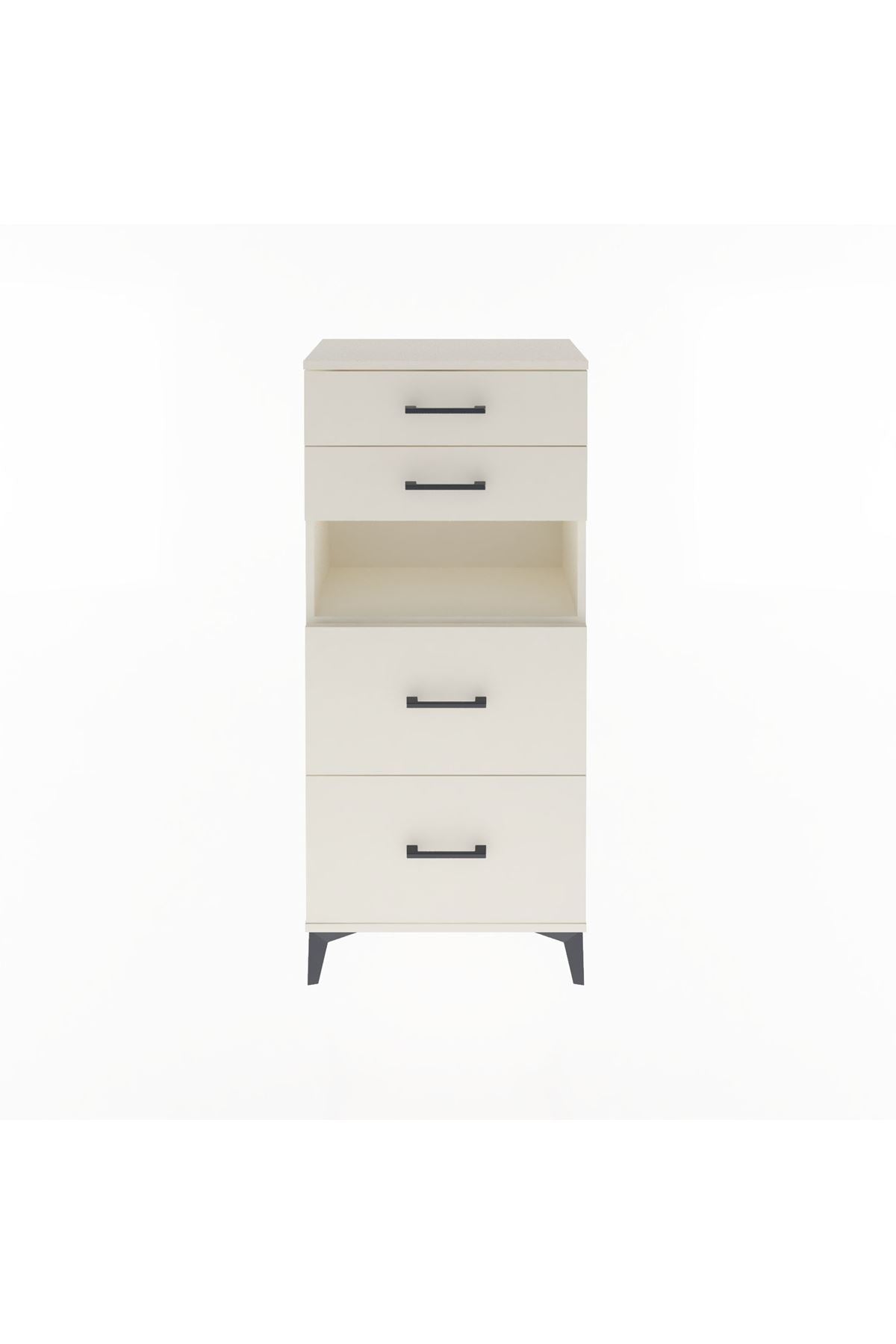 Arges Dolap Tek Raflı 4 Çekmeceli 60x30x134 Aytaşı-Aytaşı