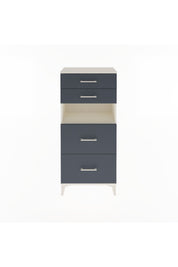 Arges Dolap Tek Raflı 4 Çekmeceli 60x30x134 Aytaşı-Antrasit