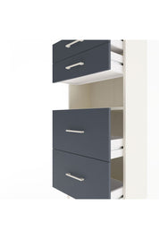 Arges Dolap Tek Raflı 4 Çekmeceli 60x30x134 Aytaşı-Antrasit