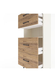 Arges Dolap Tek Raflı 4 Çekmeceli 60x30x134 Aytaşı-Çam