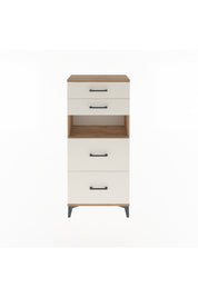 Arges Dolap Tek Raflı 4 Çekmeceli 60x30x134 Çam-Aytaşı