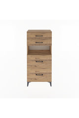 Arges Dolap Tek Raflı 4 Çekmeceli 60x30x134