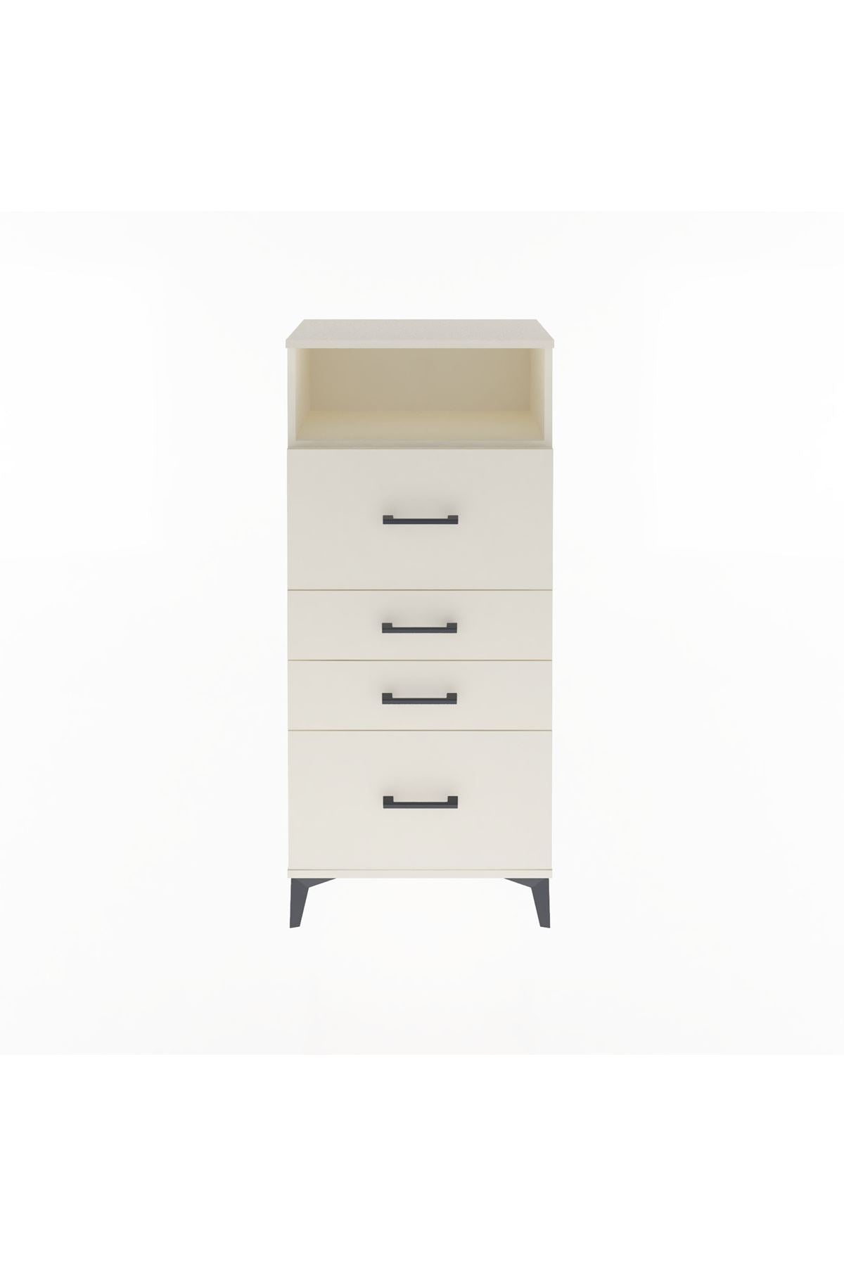 Arges Dolap Tek Raflı 4 Çekmeceli 60x30x134 Aytaşı-Aytaşı