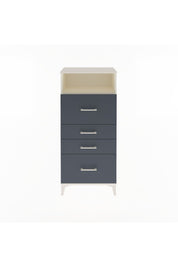 Arges Dolap Tek Raflı 4 Çekmeceli 60x30x134 Aytaşı-Antrasit