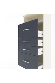 Arges Dolap Tek Raflı 4 Çekmeceli 60x30x134 Aytaşı-Antrasit