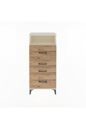 Arges Dolap Tek Raflı 4 Çekmeceli 60x30x134 Aytaşı-Çam