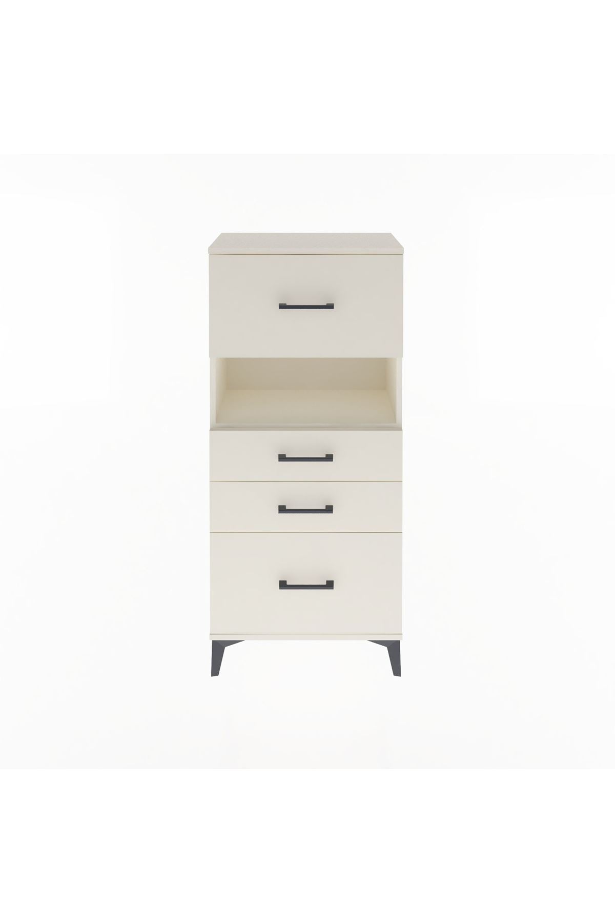 Arges Dolap Tek Raflı 4 Çekmeceli 60x30x134 Aytaşı-Aytaşı