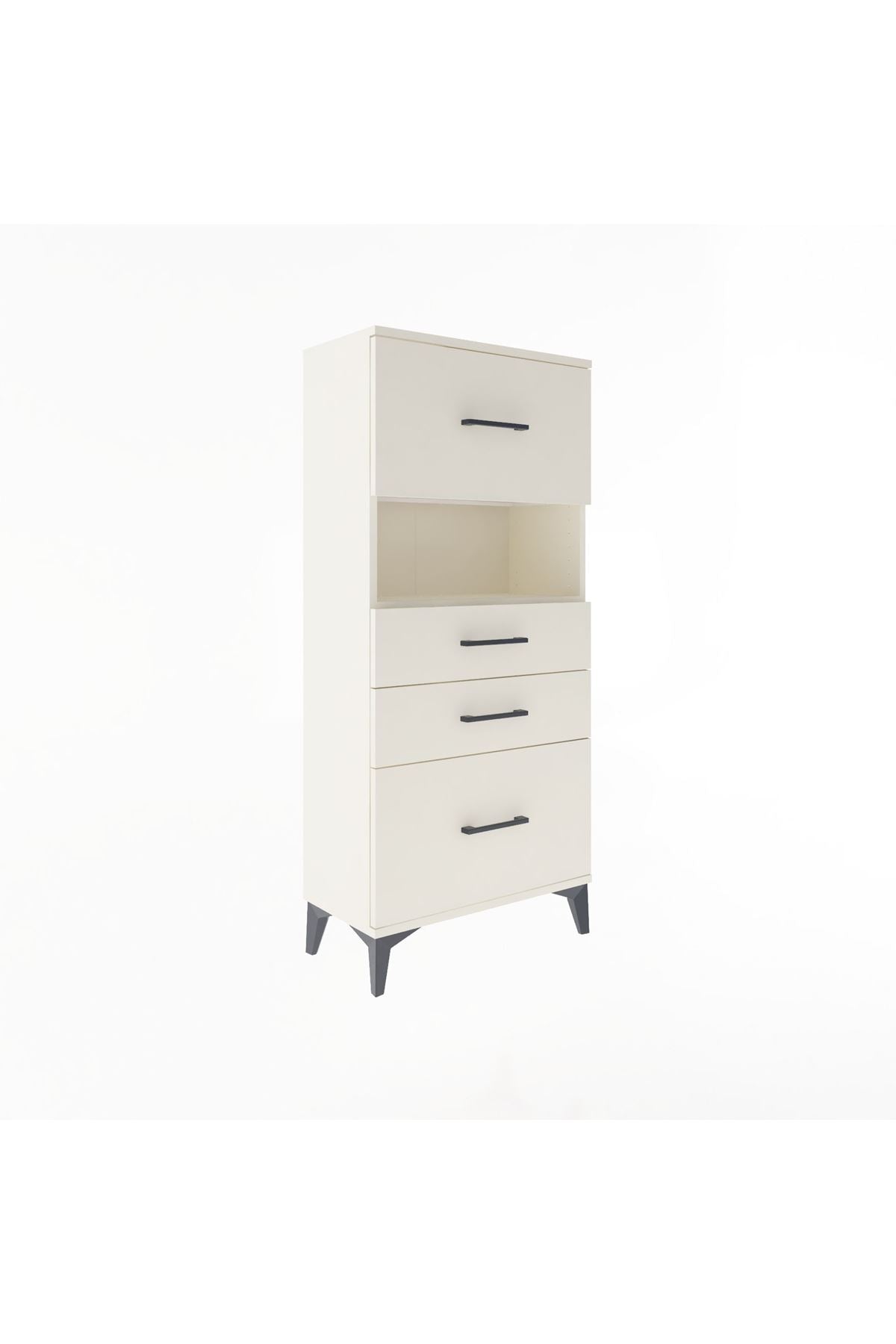 Arges Dolap Tek Raflı 4 Çekmeceli 60x30x134 Aytaşı-Aytaşı