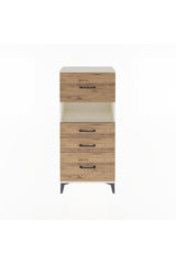 Arges Dolap Tek Raflı 4 Çekmeceli 60x30x134