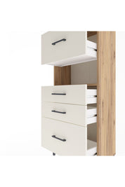 Arges Dolap Tek Raflı 4 Çekmeceli 60x30x134 Çam-Aytaşı