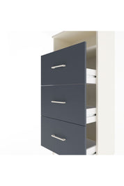Arges Dolap Tek Raflı 3 Çekmeceli 60x30x134 Aytaşı-Antrasit