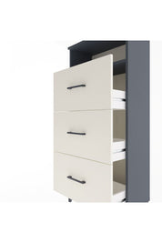 Arges Dolap Tek Raflı 3 Çekmeceli 60x30x134 Antrasit-Aytaşı