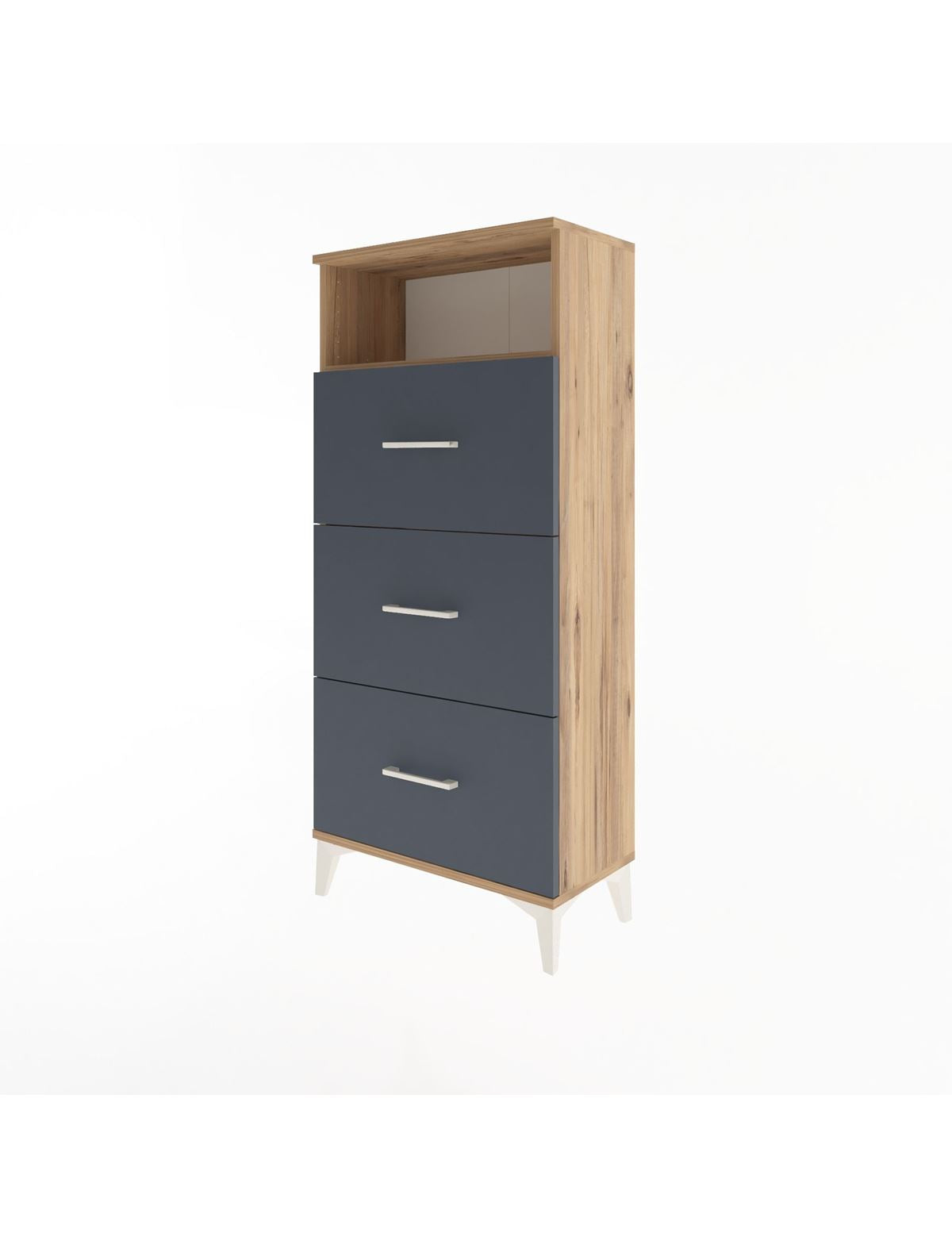 Arges Dolap Tek Raflı 3 Çekmeceli 60x30x134 - S17M105V8A