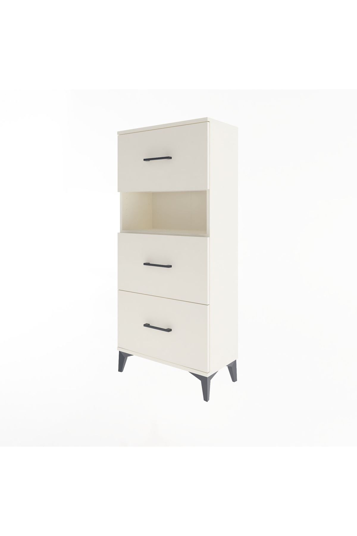 Arges Dolap Tek Raflı 3 Çekmeceli 60x30x134 Aytaşı-Aytaşı