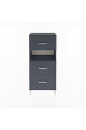 Arges Dolap Tek Raflı 3 Çekmeceli 60x30x134 Antrasit-Antrasit