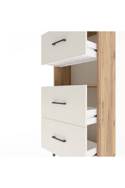 Arges Dolap Tek Raflı 3 Çekmeceli 60x30x134 Çam-Aytaşı