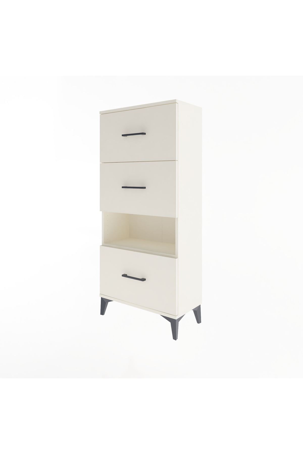 Arges Dolap Tek Raflı 3 Çekmeceli 60x30x134 Aytaşı-Aytaşı