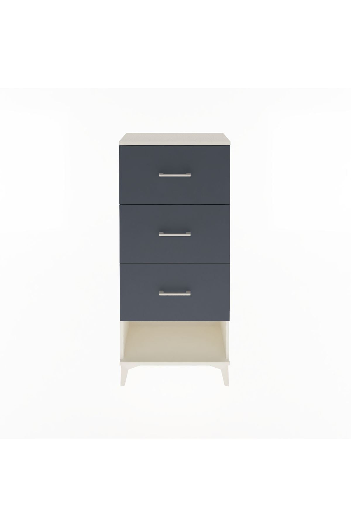 Arges Dolap 3 Çekmeceli 60x30x134 Aytaşı-Antrasit