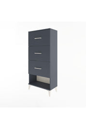 Arges Dolap 3 Çekmeceli 60x30x134 Antrasit-Antrasit