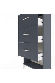 Arges Dolap 3 Çekmeceli 60x30x134 Antrasit-Antrasit