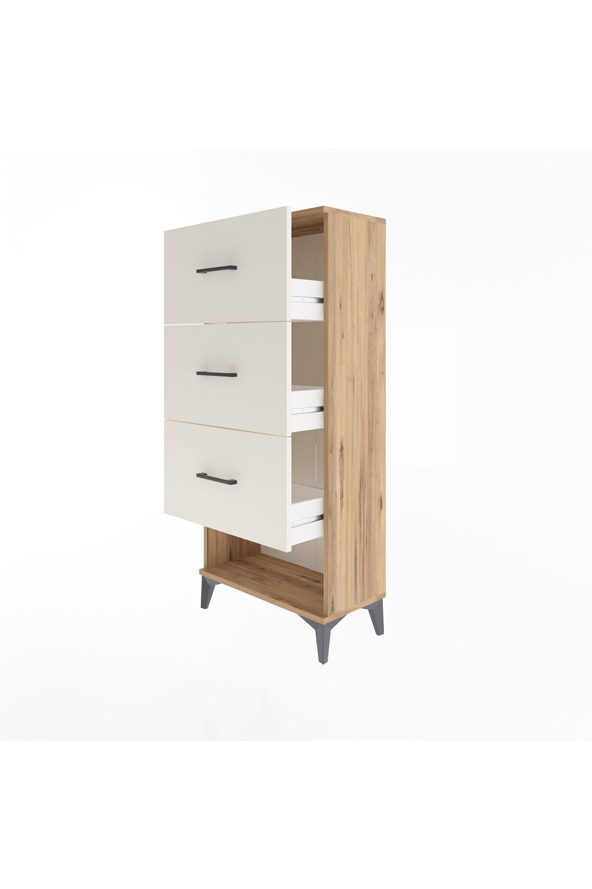 Arges Dolap 3 Çekmeceli 60x30x134 Çam-Aytaşı