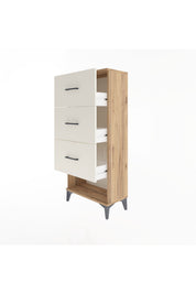 Arges Dolap 3 Çekmeceli 60x30x134 Çam-Aytaşı